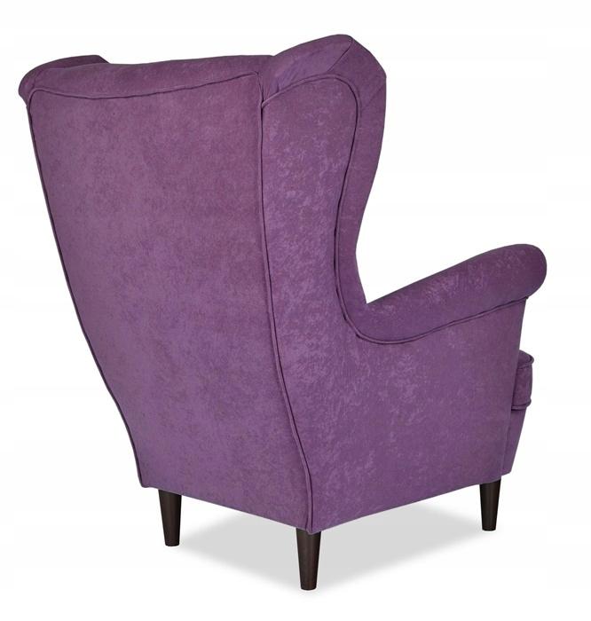 ARI Wing Chair with Footrest, Scandinavian Family Meble, Purple