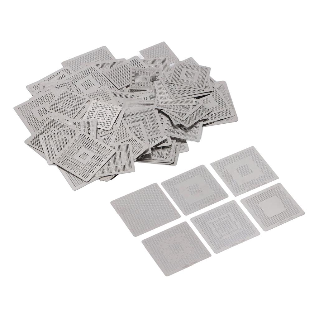 144 Pcs BGA Reballing Stencils 304 Stainless Steel Multi Functional Universal Reballing Rework Templ