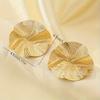 Folded lotus leaf design fashion earrings personalized Internet celebrity exaggerated accessories dinner accessories, fashionable and versatile