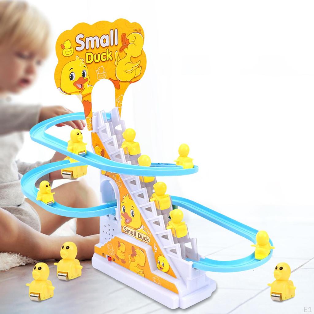 Elektrische Ente Treppensteigendes Spielzeug Pädagogisches Indoor-Puzzle DIY Kleine Gelbe