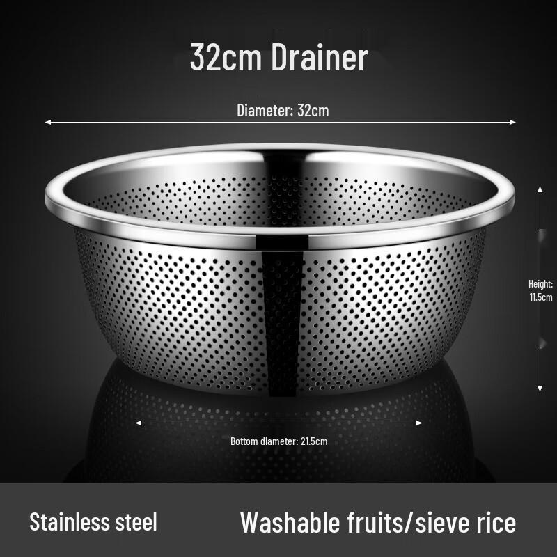 304 Stainless Steel Kitchen Strainer Bowl