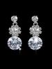 3pcs Women's Zircon Set, Rhinestone Necklace, Earrings, Luxurious Wedding Accessories