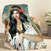 Vintage Famous Jazz Music Singer Amy Winehouse Blanket Soft Throw Blanket for Home Bedroom Sofa Picnic Office Cover Blanket Gift