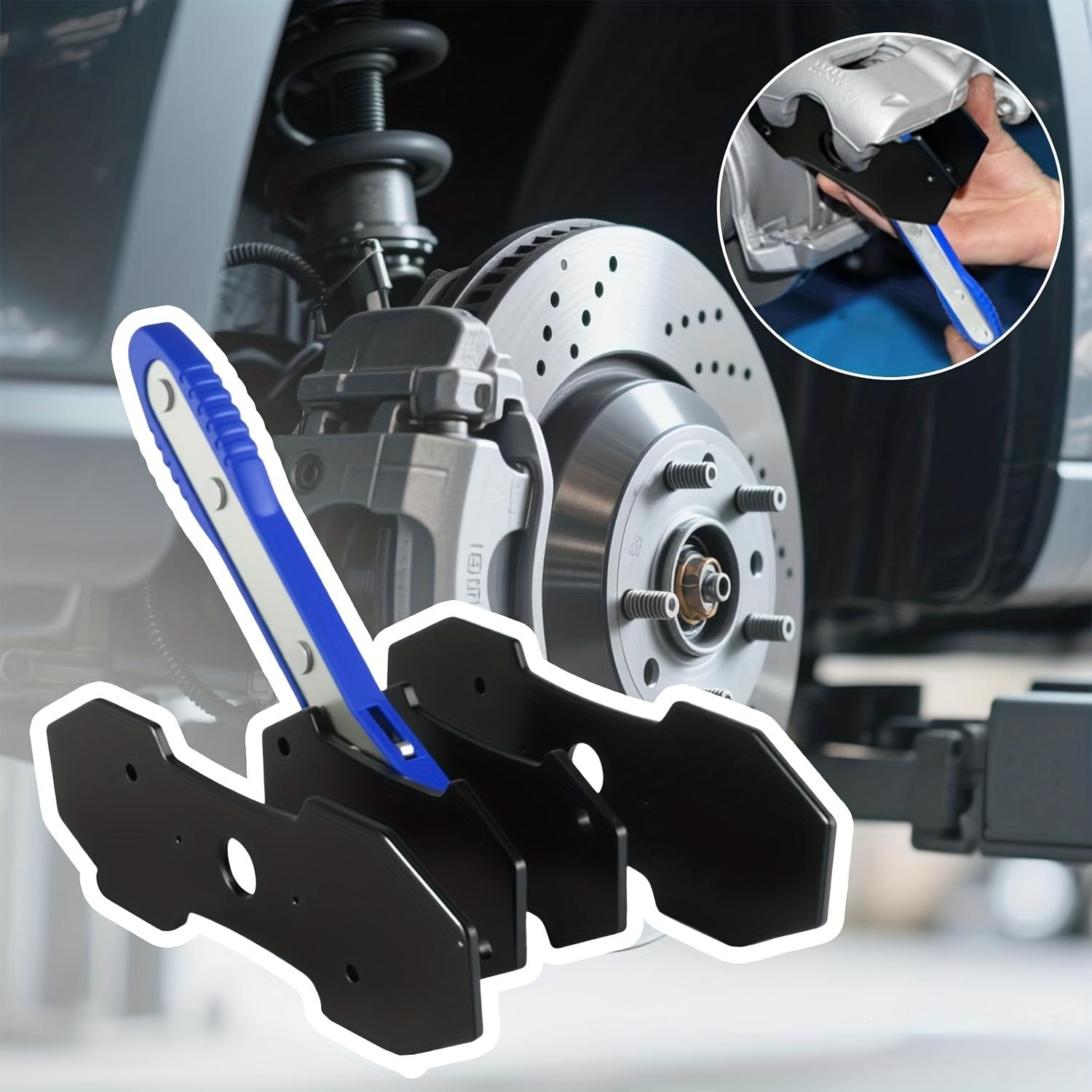 

Інструмент для стиснення гальмівного супорта, Інструмент для гальмівного супорта з храповим механізмом повороту на 360 градусів, Інструмент для стиснення поршня гальмівного супорта з 2 прокладками A blue