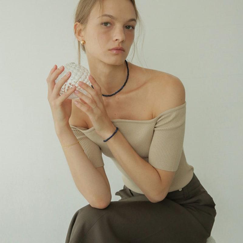 Modernlike 14k GF Silver Ball One-touch Earrings