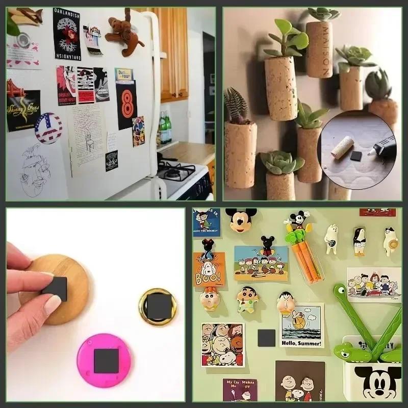 Wholesale Magnetic Sheets Square and Round Self Adhesive Magnet Sheet for Household Refrigerator Office Flexible Sticky Stickers