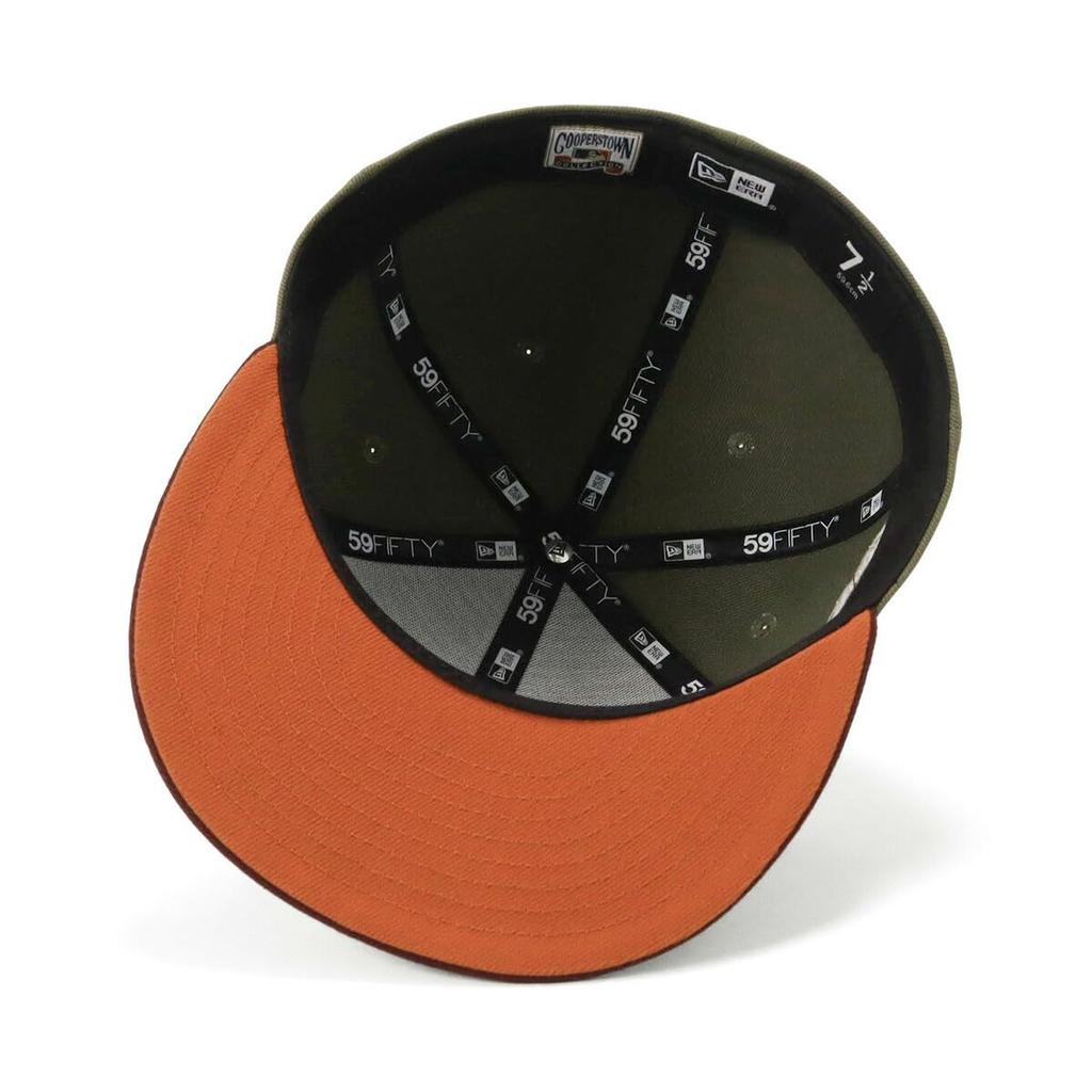 New Era newera cap 59FIFTY 14676983 NER35C7956 MLB New York Yankees NY New Olive Green SIDE PATCH 2-Tone UNDER VISOR ONSPOTZ exclusive Men's Women's