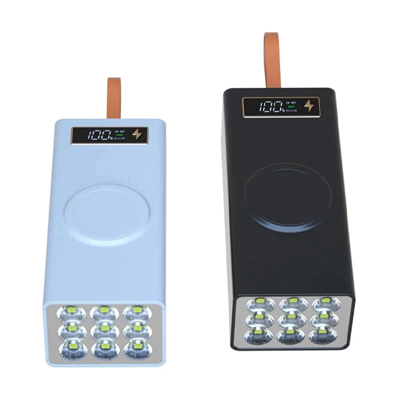 A20F-Portable DIY Mobile Power Box External 21X18650 5V Solder-Free Battery Charging Storage Box Case USB Type C