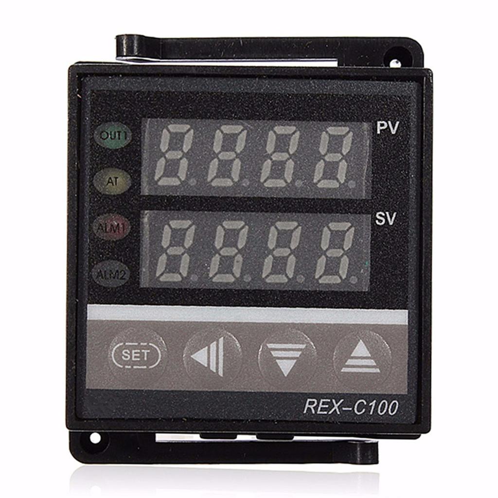 Digital LCD PID REX C100 Temperature Controller Set + K Thermocouple + Max.40A SSR