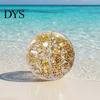 Outdoor Play Ball 16/24-Inch Inflatable Glitter Beach Leak-proof Clear Balls with Confetti Summer Pool Sequins Kids Adults Swimming Party Toy Durable