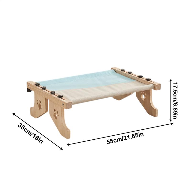 Window Hanging Cat Bed Portable Removable Balcony Cat Hanging Hammock Wooden Assembly Indoor Bedside Bed Pet Nest