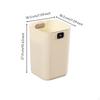 Trash Can, Hanging Waste Bin, SpaceSaving Kitchen Bathroom Storage Creamy Yellow Small