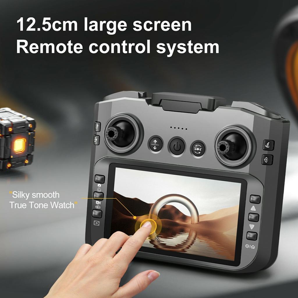 S156 Brushless RC Drone HD Camera Optical Flow Positioning RC Aircraft with Screen Controller, Single Battery