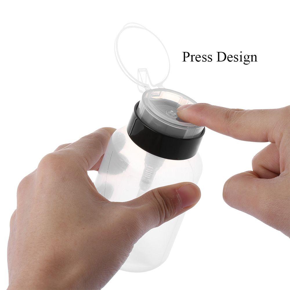 200mL UV Gel Cleaner Pump Dispenser Container Nail Polish Remover Empty Bottle Clean Acetone