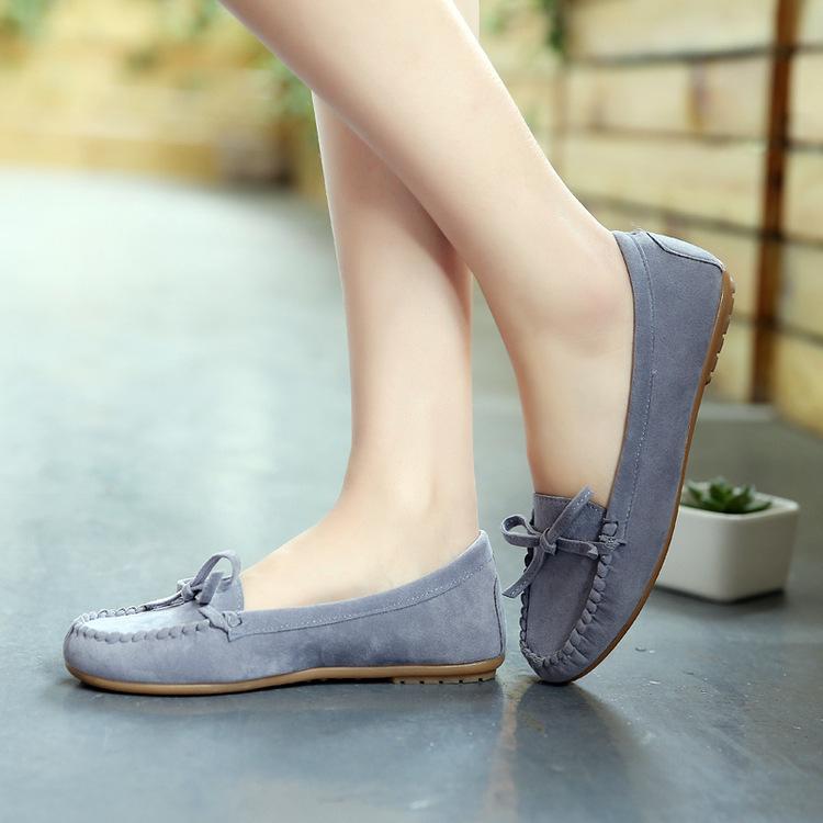 New Women Flats Large Size Fashion Bow Comfortable Soft Sole Loafers Casual Walking Shallow Round Toe Slip on Ladies Footwear
