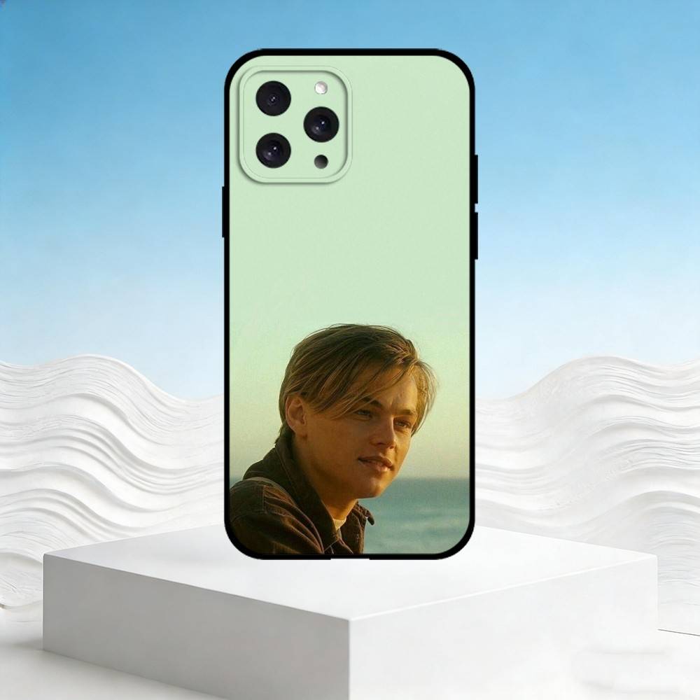 L-Leonardo DiCaprio Phone Case For iPhone 17,16,15,14,13,12,11 Plus,Pro Max,SE4Soft Silicone Black Cover
