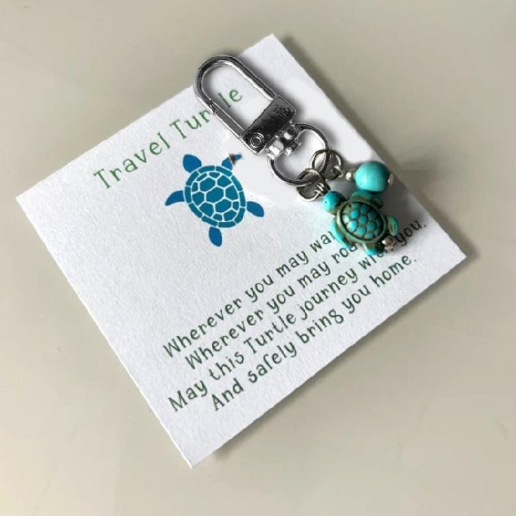 Handmade Turtle Keychain Travel Turtle Keychain Charm Turtle Keyring for Bag Key