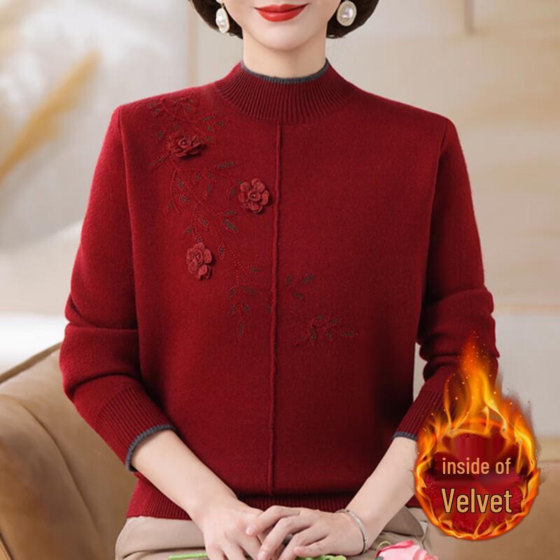 XUEXI Женский зимний вязаный пуловер с плюшевой подкладкой L