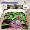 Courage the Cowardly Dog Pattern Bedding,Quilt Set Quilt Cover Pillowcase Home Birthday Gift (1*duvet Cover+2*pillowcase,without core)SSJT0917204