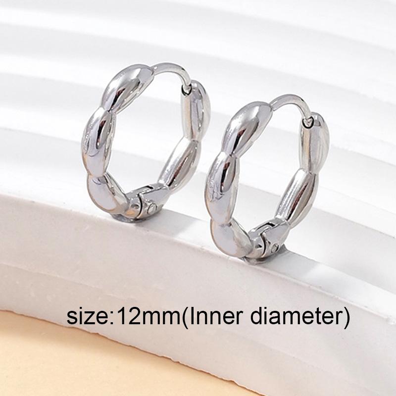 1 Paar Mehrstil Nicht verblassende Kleine Runde Creolen Für Männer Frauen Edelstahl Gotisch Retro Ohrring Ohrbügel Schmuck