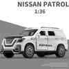 Nissan Patrol-Modellauto aus Druckguss im Maßstab 1:36, Spielzeugfahrzeug zum Zurückziehen für Kinder, Kleinkinder, Jungen und Mädchen, Geschenkkollektion