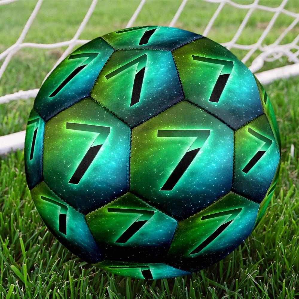 Football Number Seven Size 5 Soccer Balls, High-Quality, Anti-Slip, Protective Football, a Unique Gift Suitable for Birthdays, Christmas