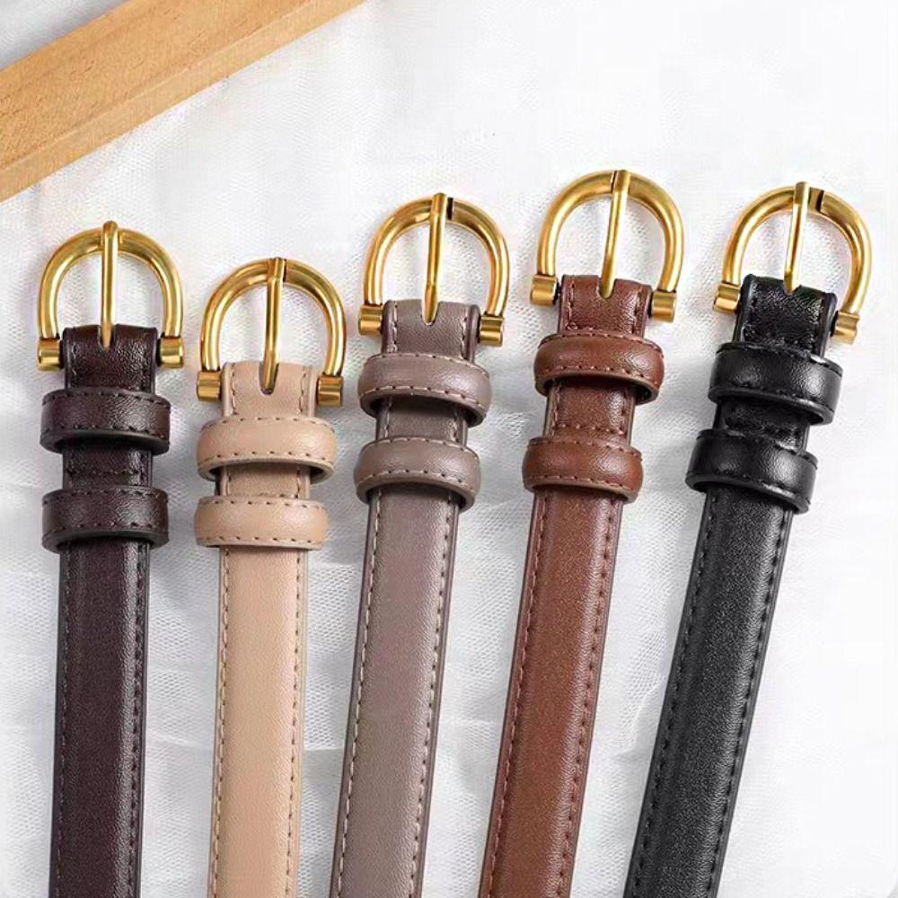 Jeans Decor Women Belt Pin Buckle Trouser Decoration Elegant Pu Waistbands  Female/Girls