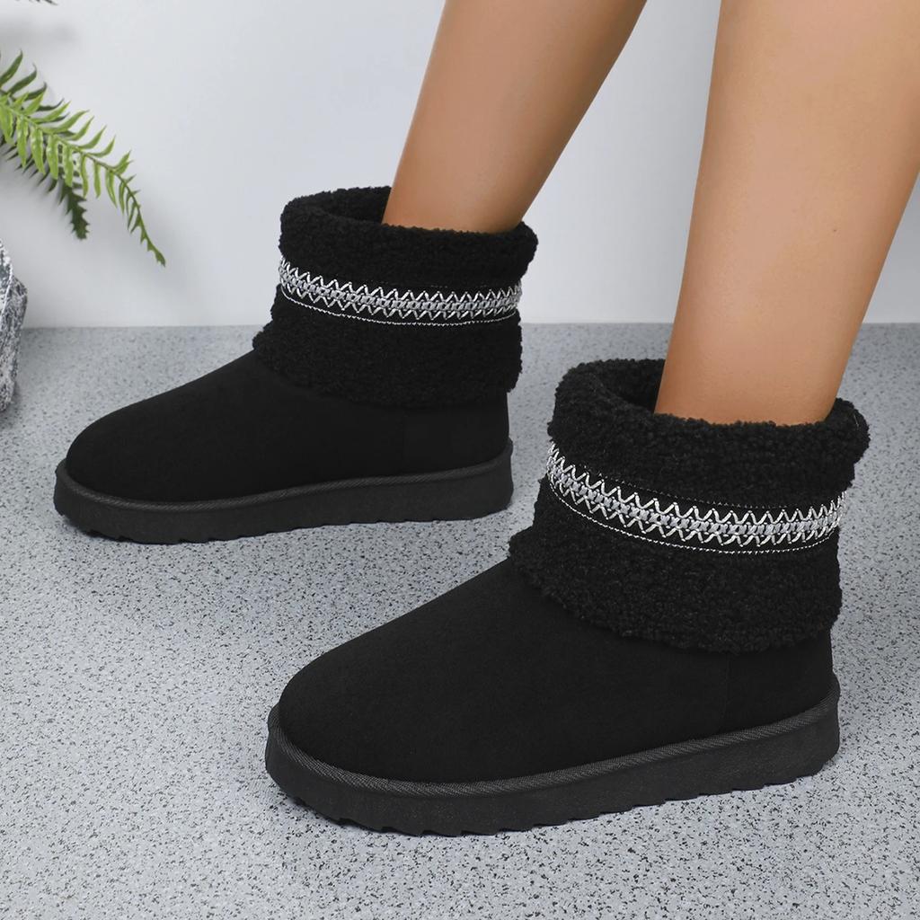 New Women Ankle Snow Boots Winter Fashion Casual Outdoor Warm Walking Shoes Women Cotton Shoes Short Plush Platform Boots