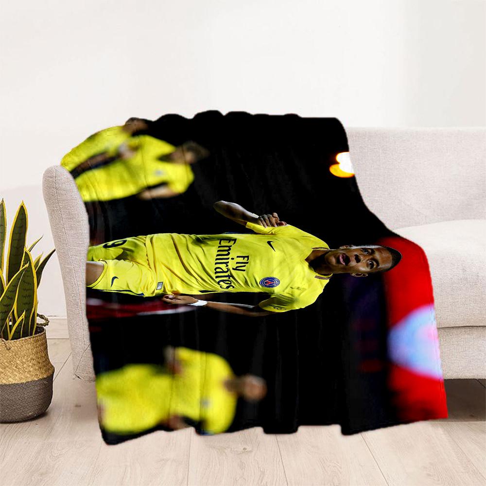 Kylian Mbappé Action Blanket Soft & Cozy Great for Chair Bedding Sofa for All Occasions Modern Perfect Gift for Relatives and Friends