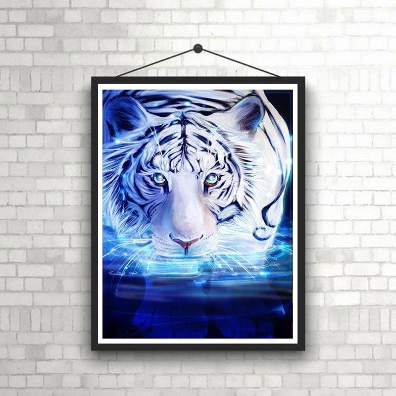 Tiger DIY 5D Diamant Malerei voller Platz/Runde Bohrer Tier Diamont Stickerei Kreuzstich Strass Mosaik Home Decor Geschenk