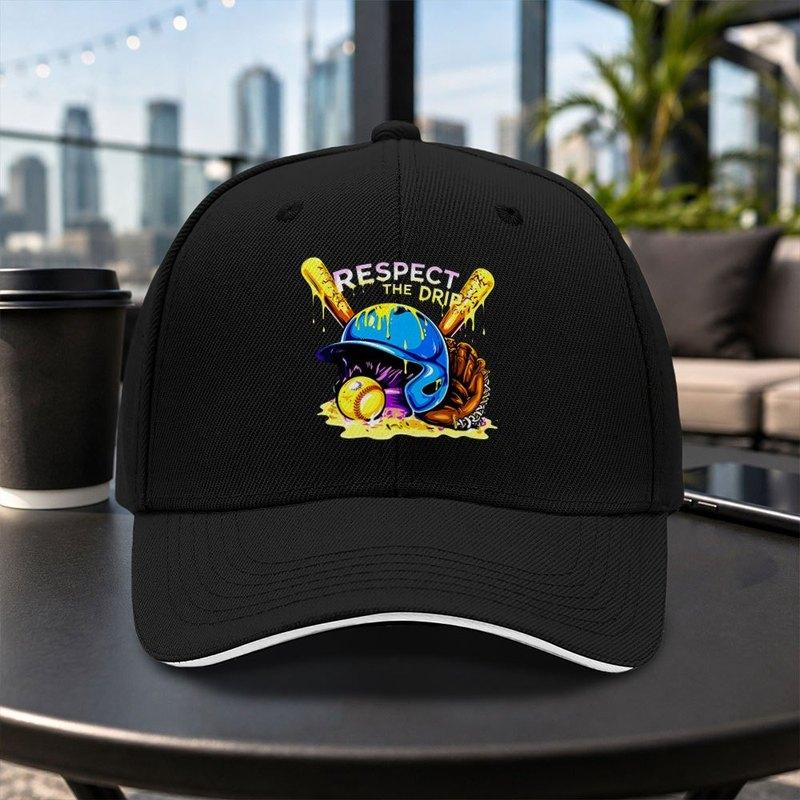 RESPECT THE DRIP Baseball Cap Unisex Adjustable Duckbill Hat Lightweight Travel Party Daily Wear Multiple Colors