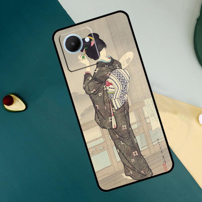 Japanese Art Kimono Tattoo For Realme 15 14 10 11 12 13 Pro Plus C65 C67 C71 C63 C61 C55 C51 C53 C75 GT6 GT7 Pro Case