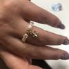 Multi-Beaded Heart Star Pearl Rings Natural Freshwater Pearl Geometric Rings for Women Minimalist Stacked Party Rings