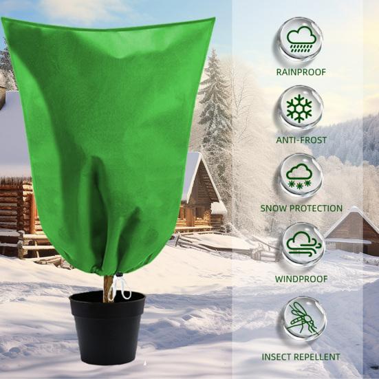 Pflanzen Kälteschutzhülle mit Reißverschluss Frostschutzbeutel mit Kordelzug Topfpflanzen Winter Frostschutzdecke für Draußen Kleine Bäume Sträucher