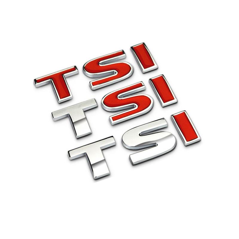 1 Stk 3D Metal TSI Bil Sideskærm Bag Trunk Emblem Badge Sticker Decals_voghion.com