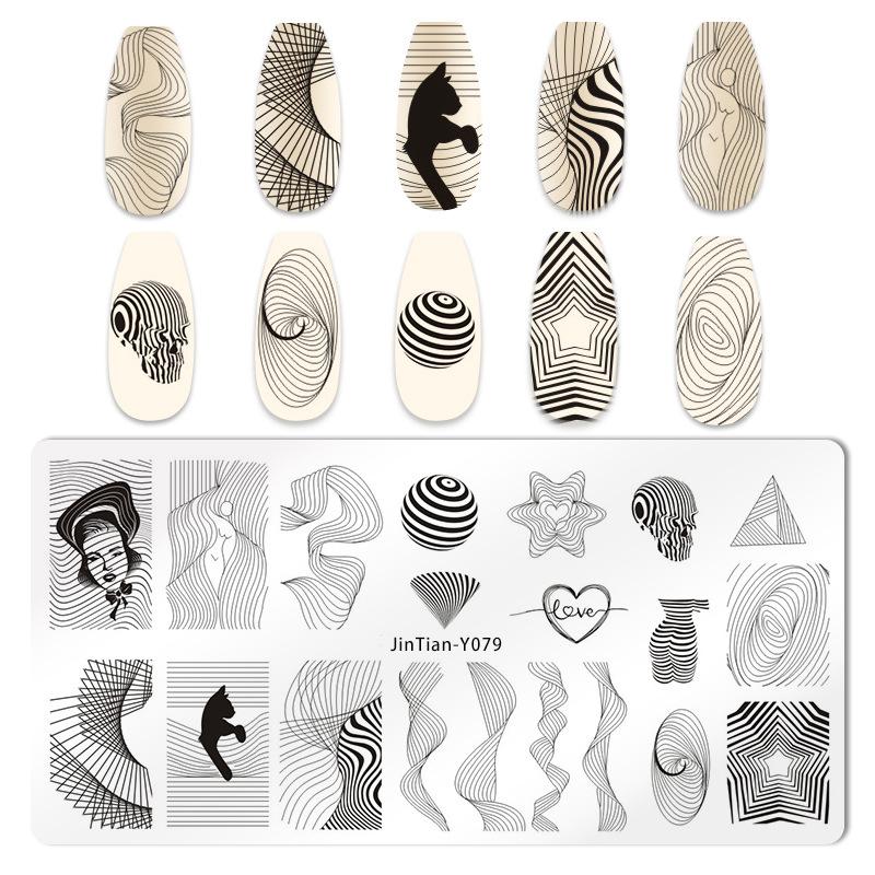 Tiger Zebra Leopard Print Nail Stamping Plates Animal Image Printing Stencil Nail Stamp Templates Nail Art Tool Nails Decoration