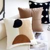 Neutral Earth Tone Abstract Throw Pillow Covers - Tufted & Textured Cushions for Couch & Home Decor Throw Pillow Customizable