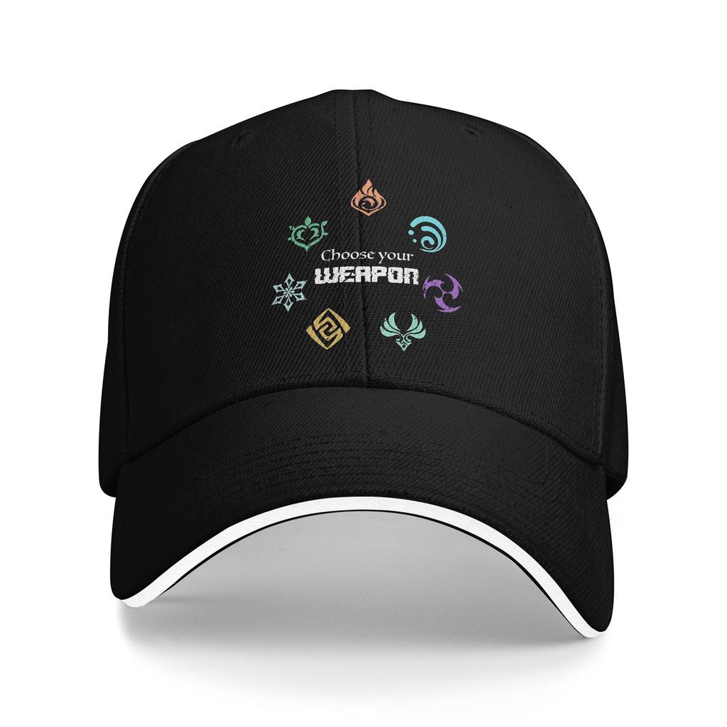 Genshin Impact Cute Geo Slime Baseball Cap Retro Anime Game Sandwich Hats Unisex Style Polyester Dad Hat Sport