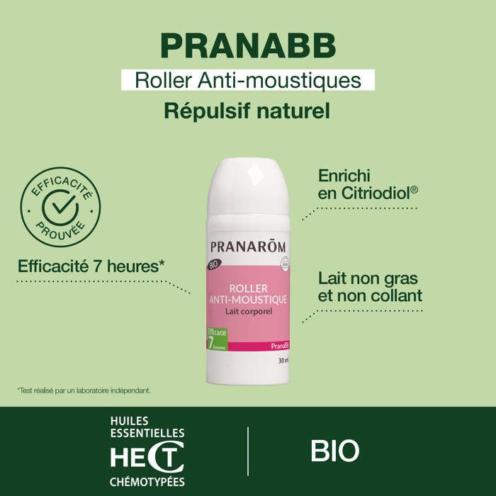 Pranarom PranaBB Roller Anti-Moustique Lait Corporel 30ml