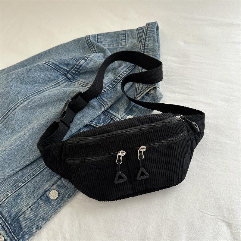 

Трендовая простая модная спортивная нагрудная сумка осень новая повседневная наплечная сумка-мессенджер большой вместимости студенческая поясная сумка чёрный