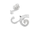 Swarovski Ariana Grandex Capsule Collection Inlaid Design Crystal Brass Imitation Pearl Ear Clip Women's Silver 5720866