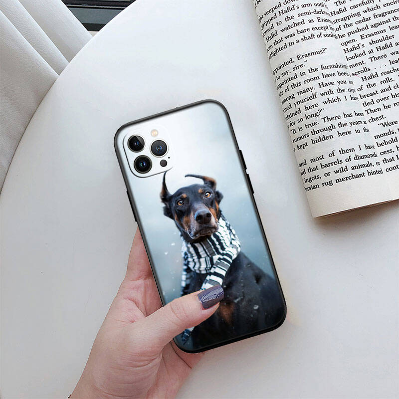 MH42 Dobermann Dog Phone Shell for Samsung S20 S21 S22 S23 S24 FE Ultra Plus Lite S21S A55 A07 A17 F06 F16 M06 M16 M56 A36 A37 A57
