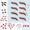 10Pcs/set Centipede Simulation Cockroach Model Simulation Fake Rubber Cockroach  Tricky Props