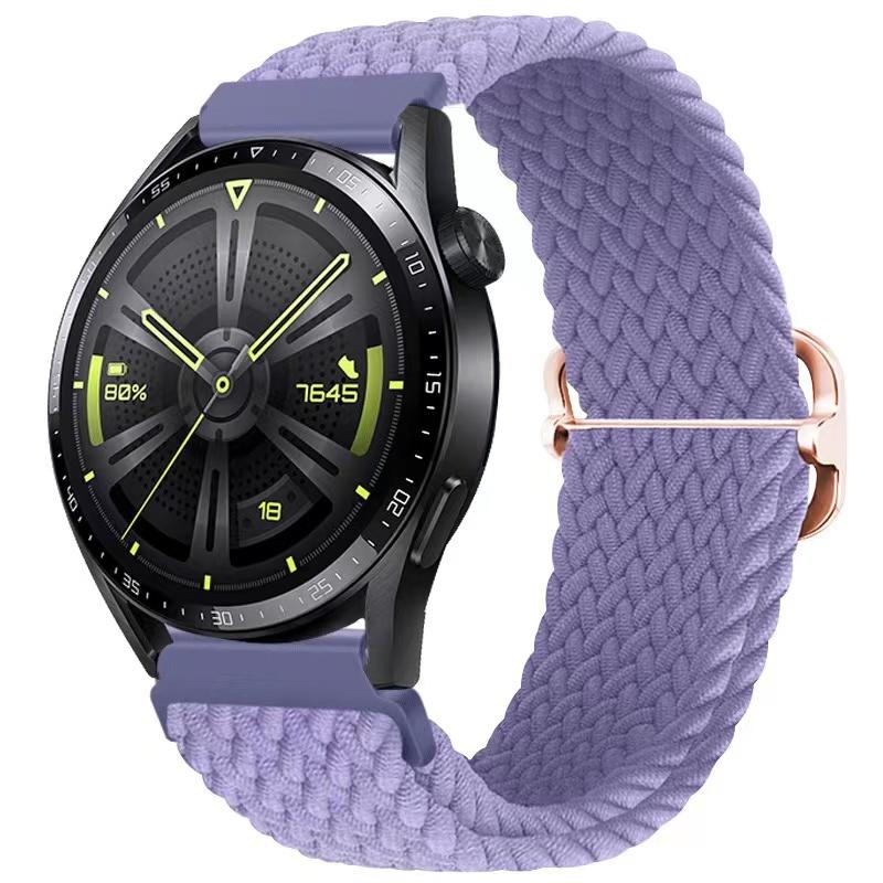 22mm Nylon-Schlaufenarmband für Samsung Watch 46mm/Gear S3/3/4/5/6/7/Huawei Watch GT/2/3/GT5 Pro 46mm Geflochtenes Armband für Amazfit GTR