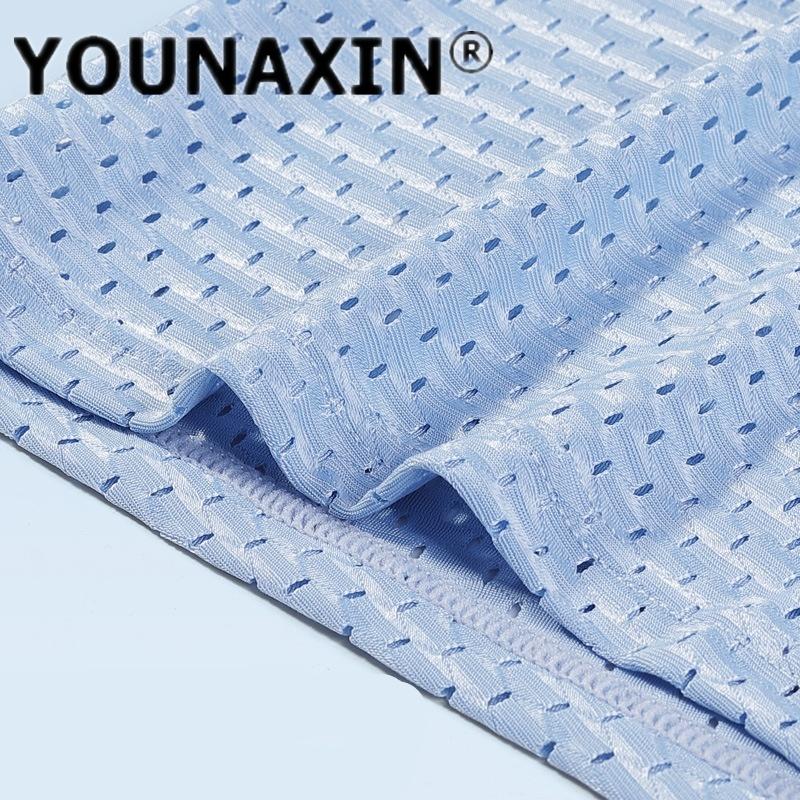 Large Size Mesh Ice Silk Men's Underwear Breathable Graphene Antibacterial Mesh Boxer Briefs Large Size Youth Shorts L XL 2XL 3XL 4XL 5XL