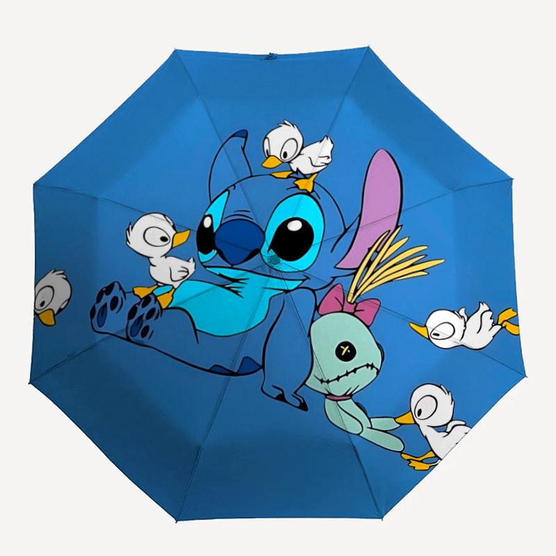 

1pc Stitch Automatic Open/close Folding Umbrella, Compact Portable Travel Umbrella, Perfect Gift for FriendsCute Umbrella yy250812059