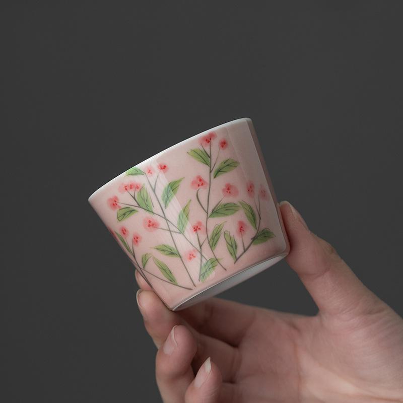 Flower Tea Infuser Hand Painted Ceramic Tea Strainer for Women Tea Lovers