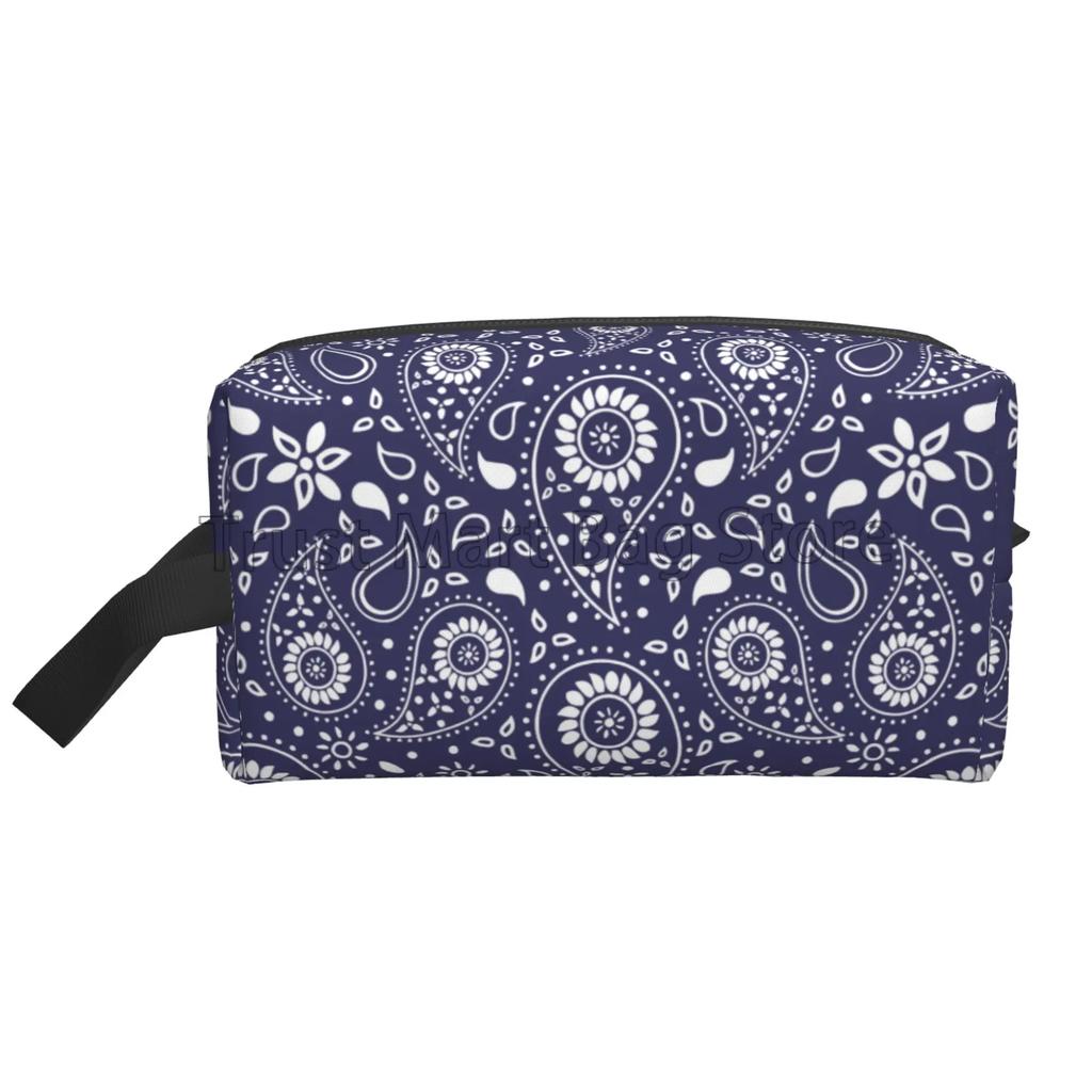 Cestovní kosmetická taštička s květinovým vzorem paisley Mandala Kosmetická taštička Organizér na make-up Velká kapacita Cestovní organizér na toaletní potřeby a příslušenství