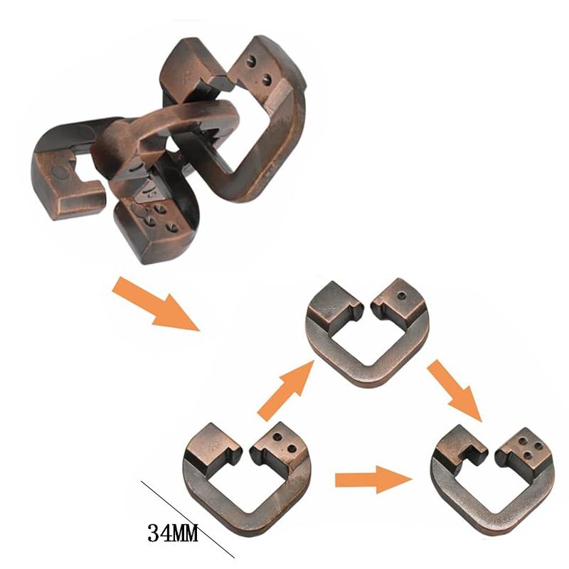 Brother Lock Metal Puzzles Brain Teasers for Adults Kids Boys Girls Mind IQ Logic Test Disentanglement Educational Toys Games