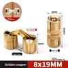 2pcs 8-18mm Copper Brass Door Hinges Cylindrical Hidden Cabinet Concealed Invisible Furniture Barrel Hinge For Hardware Gift Box